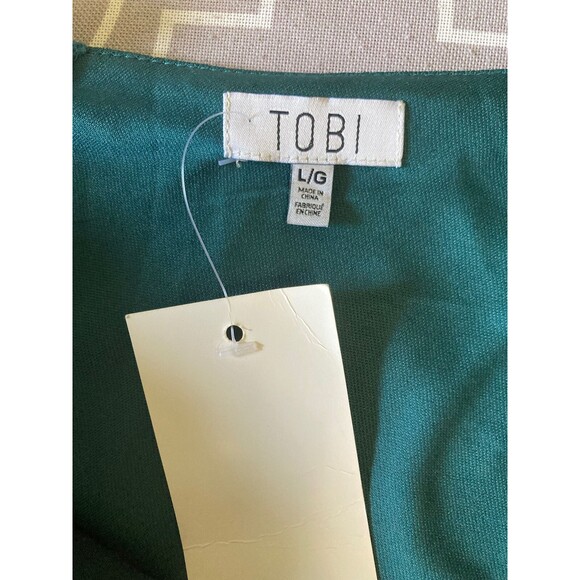 NEW Tobi Kasey Short Dress LARGE Deep V Neck Low Back - Picture 11 of 12